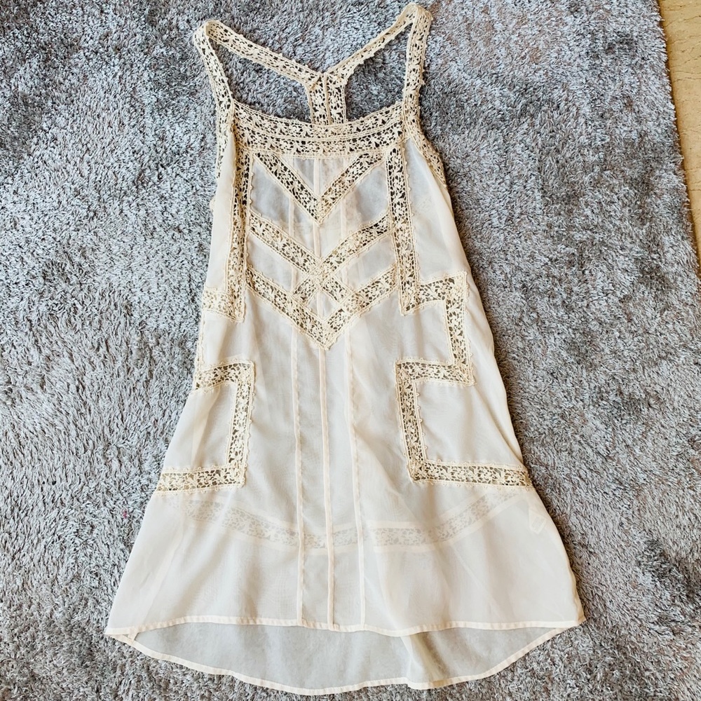 Cream Lace Bathing Suit Cover